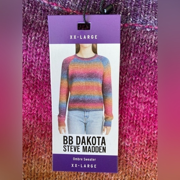 $89 NWT XXL Women Lovely Ombre BB Dakota Sweater Steve Madden - Picture 8 of 10